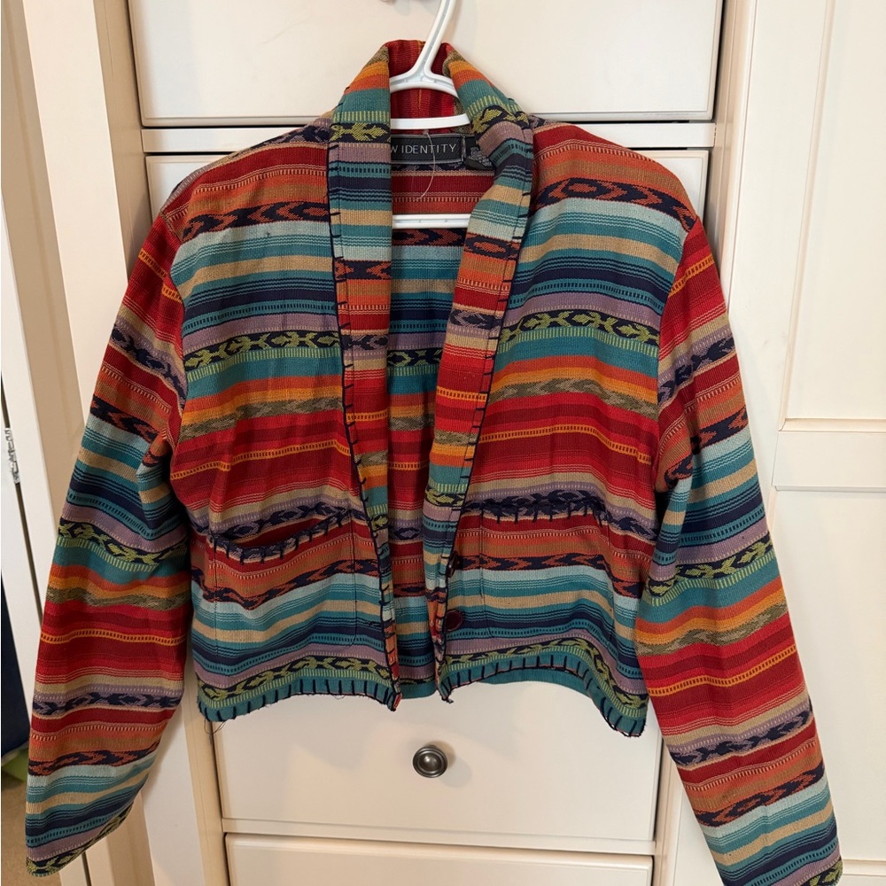 Identity Multicolor Striped Women's Blazer
